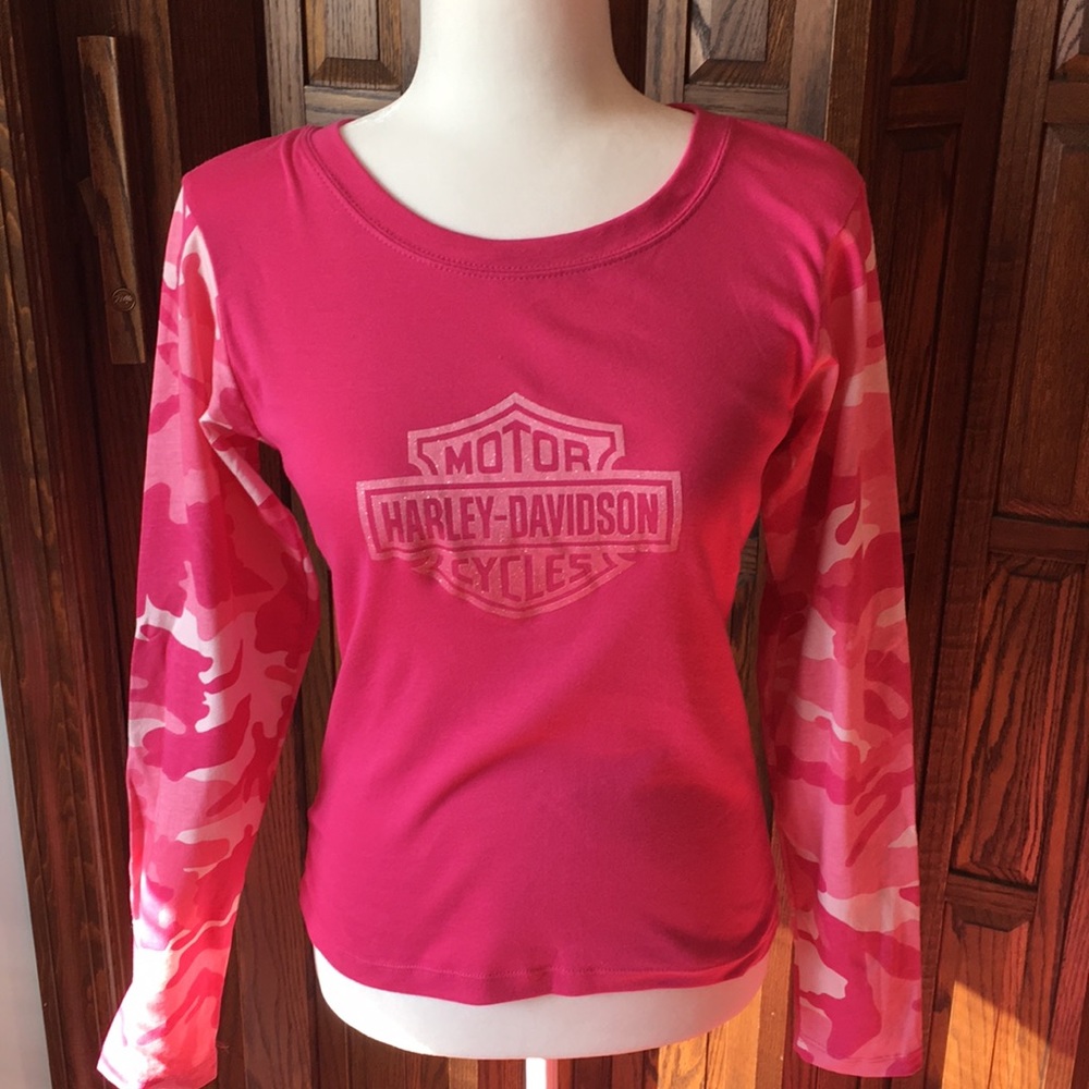 🌟FINAL Price🌟Harley Davidson Camo/Glitter top